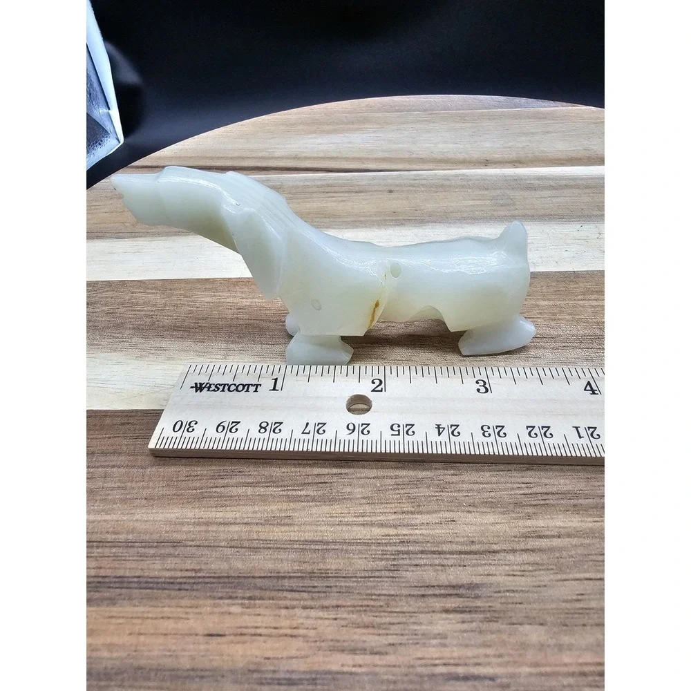 Vintage‎ Alabaster Stone Dachshund Figurine